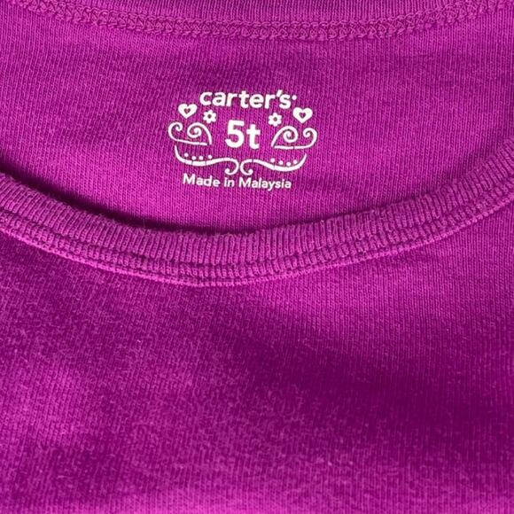 Carter’s Halloween Witch Cat Shirt 5T NWOT Sparkle Layered Purple Top - Picture 6 of 9